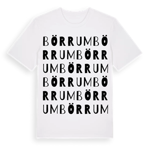 Börrum ordlek t-shirt – ekologisk bomull t-shirt från Pinshirt