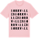 Pink Cotton t-shirt med Borrvallen ordlek t-shirt