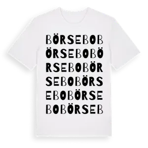 Börsebo ordlek t-shirt – ekologisk bomull t-shirt från Pinshirt