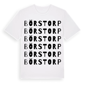 Börstorp ordlek t-shirt – ekologisk bomull t-shirt från PinShirt