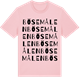 Pink Cotton t-shirt med Bösemålen ordlek t-shirt