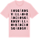 Pink Cotton t-shirt med Bosgårds Villaområde ordlek t-shirt