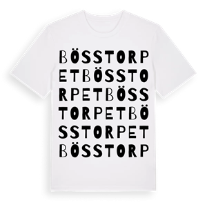 Bösstorpet ordlek t-shirt – ekologisk bomull t-shirt från Pinshirt