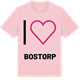Pink Cotton t-shirt med Jag älskar Bostorp t-shirt stort tryck