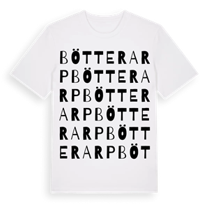 Bötterarp ordlek t-shirt – ekologisk bomull t-shirt från Pinshirt