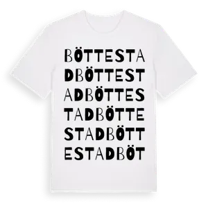 Böttestad ordlek t-shirt – ekologisk bomull t-shirt från Pinshirt