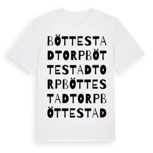 Böttestadtorp ordlek t-shirt – ekologisk bomull t-shirt från Pinshirt