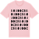 Pink Cotton t-shirt med Boudden ordlek t-shirt