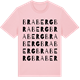 Pink Cotton t-shirt med Braberg ordlek t-shirt