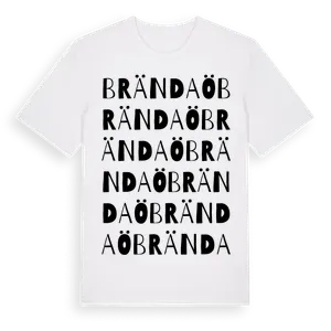 Brända Ö ordlek t-shirt – ekologisk bomull t-shirt från Pinshirt