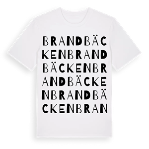 Brandbäcken ordlek t-shirt – ekologisk bomull t-shirt från PinShirt