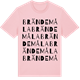 Pink Cotton t-shirt med Brändemåla ordlek t-shirt