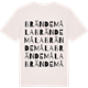 Vintage White t-shirt med Brändemåla ordlek t-shirt