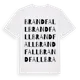 White t-shirt med Brandfall ordlek t-shirt