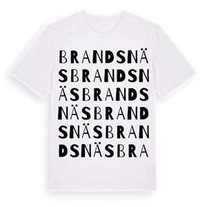Brandsnäs ordlek t-shirt – ekologisk bomull t-shirt från Pinshirt