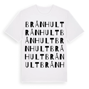 Brånhult ordlek t-shirt – ekologisk bomull t-shirt från Pinshirt