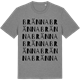 Mid Heather Gray t-shirt med Bränna ordlek t-shirt