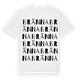 White t-shirt med Bränna ordlek t-shirt