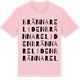 Pink Cotton t-shirt med Brännareliden ordlek t-shirt