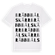 White t-shirt med Brännbålskärr ordlek t-shirt