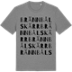 Mid Heather Gray t-shirt med Brännbålskärr ordlek t-shirt