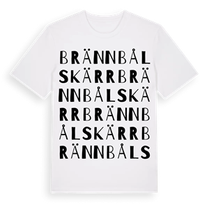 Brännbålskärr ordlek t-shirt – ekologisk bomull t-shirt från Pinshirt