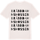 Vintage White t-shirt med Bränndammsmossen ordlek t-shirt