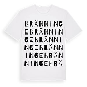 Bränninge ordlek t-shirt – ekologisk bomull t-shirt från Pinshirt