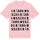 Pink Cotton t-shirt med Brännmossen ordlek t-shirt