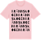 Pink Cotton t-shirt med Brännskogen ordlek t-shirt