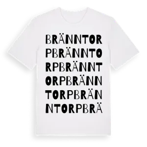 Bränntorp ordlek t-shirt – ekologisk bomull t-shirt från Pinshirt