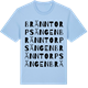 Blue Soul t-shirt med Bränntorpsängen ordlek t-shirt