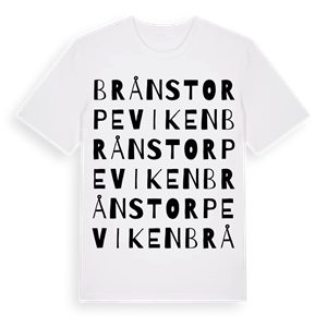 Brånstorpeviken ordlek t-shirt – ekologisk bomull t-shirt från Pinshirt