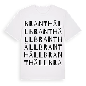 Branthäll ordlek t-shirt – ekologisk bomull t-shirt från PinShirt