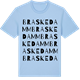 Blue Soul t-shirt med Braskedamm ordlek t-shirt