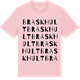 Pink Cotton t-shirt med Braskhult ordlek t-shirt