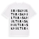 White t-shirt med Braskhult ordlek t-shirt
