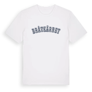 Bråtkärret college t-shirt – ekologisk bomull t-shirt från Pinshirt