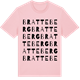 Pink Cotton t-shirt med Bratteberg ordlek t-shirt
