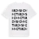 White t-shirt med Bremshemmet ordlek t-shirt