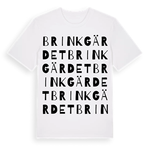 Brinkgärdet ordlek t-shirt – ekologisk bomull t-shirt från Pinshirt