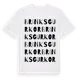 White t-shirt med Brinks Gurkor ordlek t-shirt