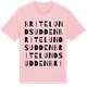 Pink Cotton t-shirt med Britelundsudden ordlek t-shirt