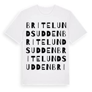 Britelundsudden ordlek t-shirt – ekologisk bomull t-shirt från Pinshirt