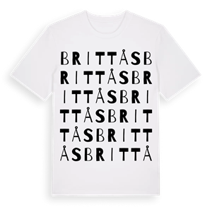 Brittås ordlek t-shirt – ekologisk bomull t-shirt från Pinshirt