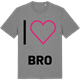 Mid Heather Gray t-shirt med Jag älskar Bro t-shirt stort tryck