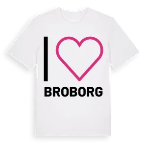 Jag älskar Broborg t-shirt stort tryck – ekologisk bomull t-shirt från Pinshirt