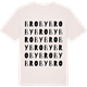 Vintage White t-shirt med Broby ordlek t-shirt
