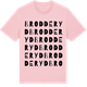 Pink Cotton t-shirt med Brodderyd ordlek t-shirt