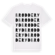 White t-shirt med Brodderyd ordlek t-shirt
